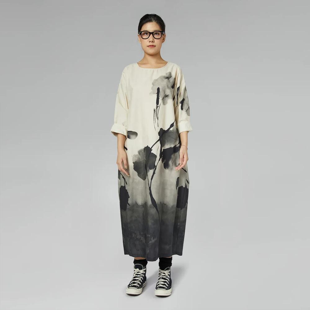 abstracte bloemenjurk van katoen 225220 - wendy trendy