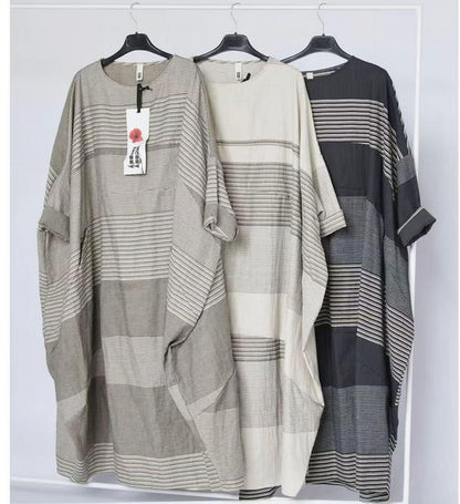 oversized gestreepte zomerjurk 225338 - wendy trendy