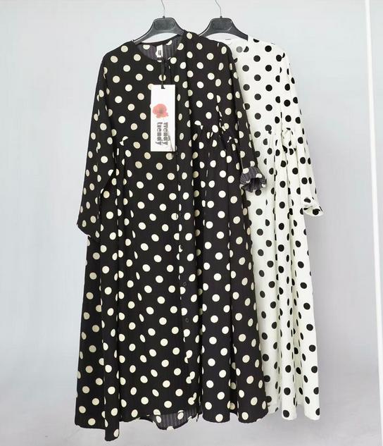 polka dot midi jurk 250731 - wendy trendy