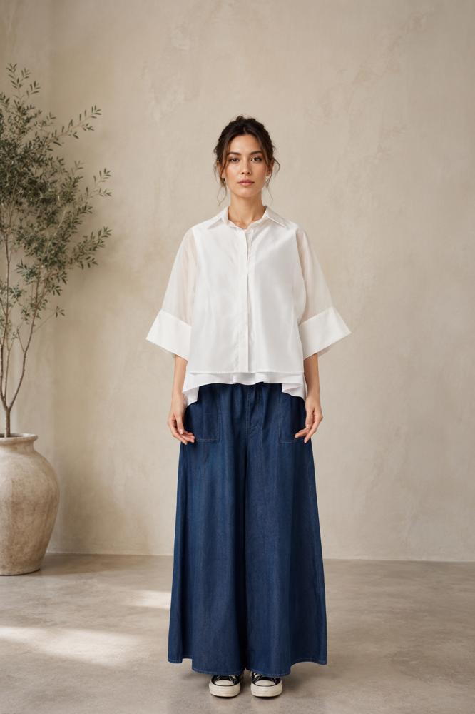 elegante korte mouwen blouse 224054 - wendy trendy