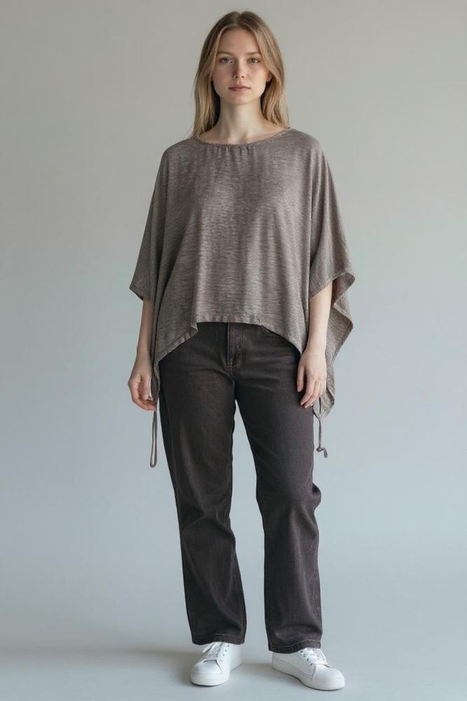 elegant shirt met vleermuismouwen n308 - Any Trendy