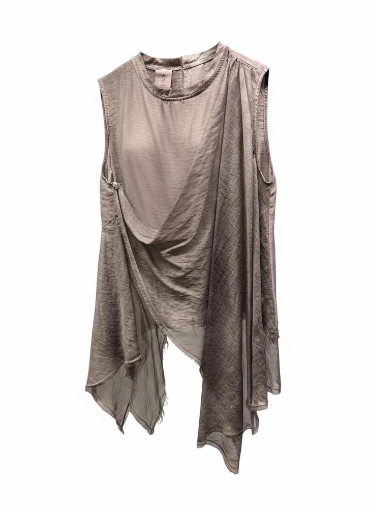asymmetrische lichte zomertop e066 - Any Trendy