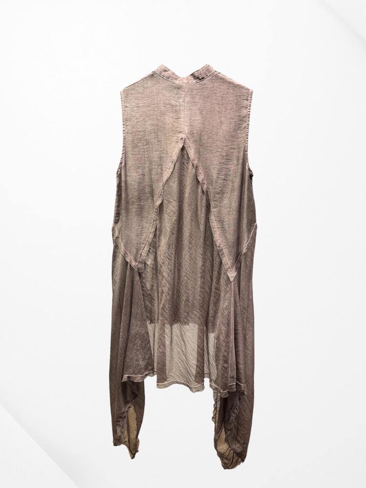 elegante lyocel-linnen tuniek gilet n296 - Any Trendy