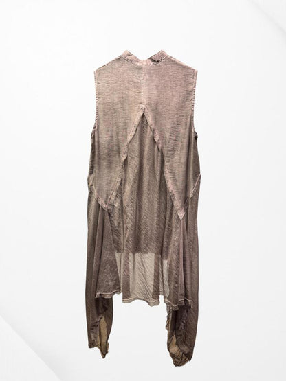elegante lyocel-linnen tuniek gilet n296 - Any Trendy
