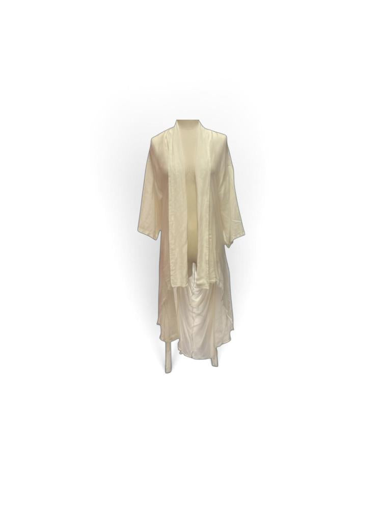 luxe zijde-linnen damesvest m3851 - Any Trendy