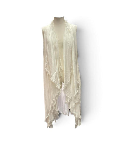 elegant zijde-linnen gilet vest m3804 - Any Trendy