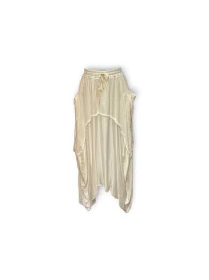 asymmetrische lyocel-linnen rok m3810 - Any Trendy