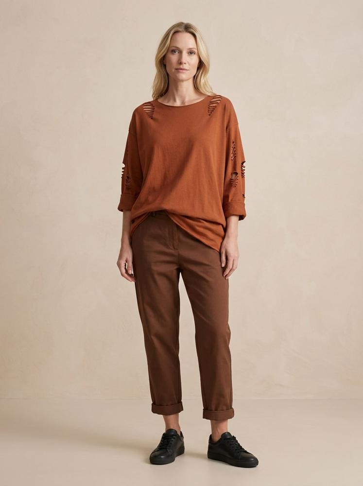 trendy geperforeerde dames sweater 17102 - wendy trendy