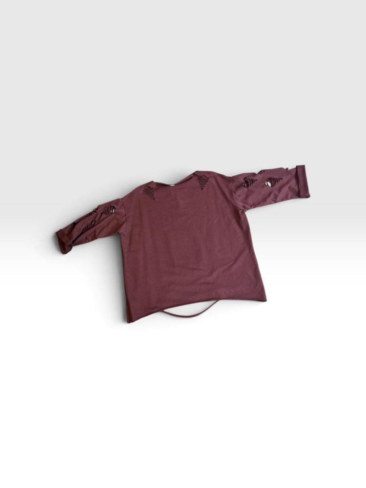 trendy geperforeerde dames sweater 17102 - wendy trendy