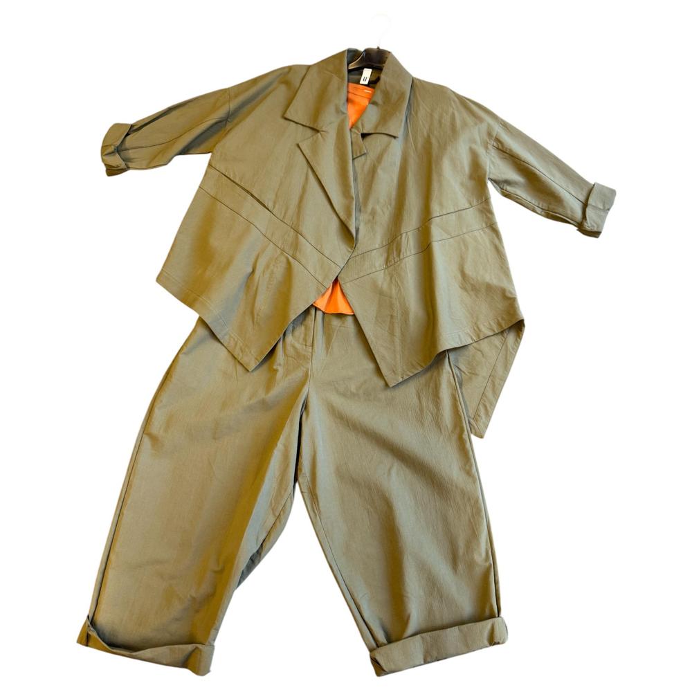 katoenen jas met asymmetrische snit 240805 - wendy trendy