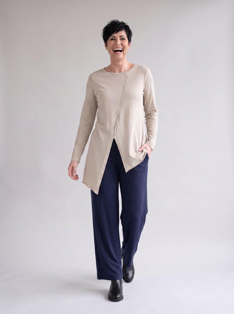 asymmetrische katoenen damespull 126018 - wendy trendy