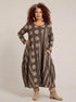 stijlvolle katoenen jurk met print 8333aw - Moonshine