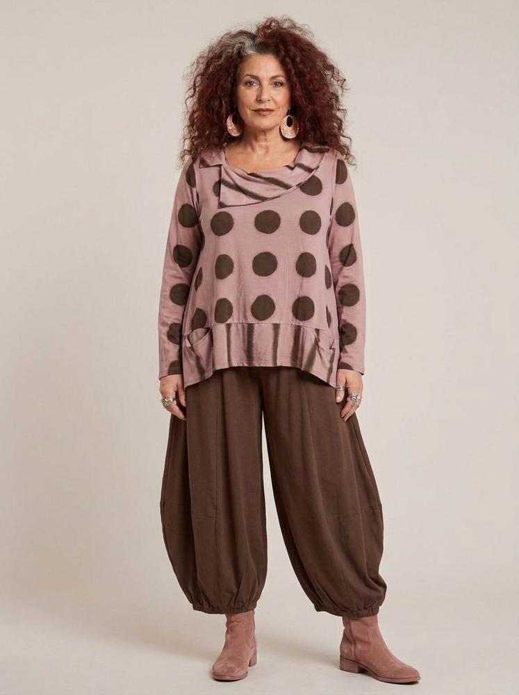 comfortabele jersey harem broek 8318aw - Moonshine