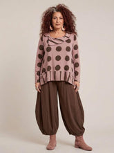 comfortabele jersey harem broek 8318aw - Moonshine