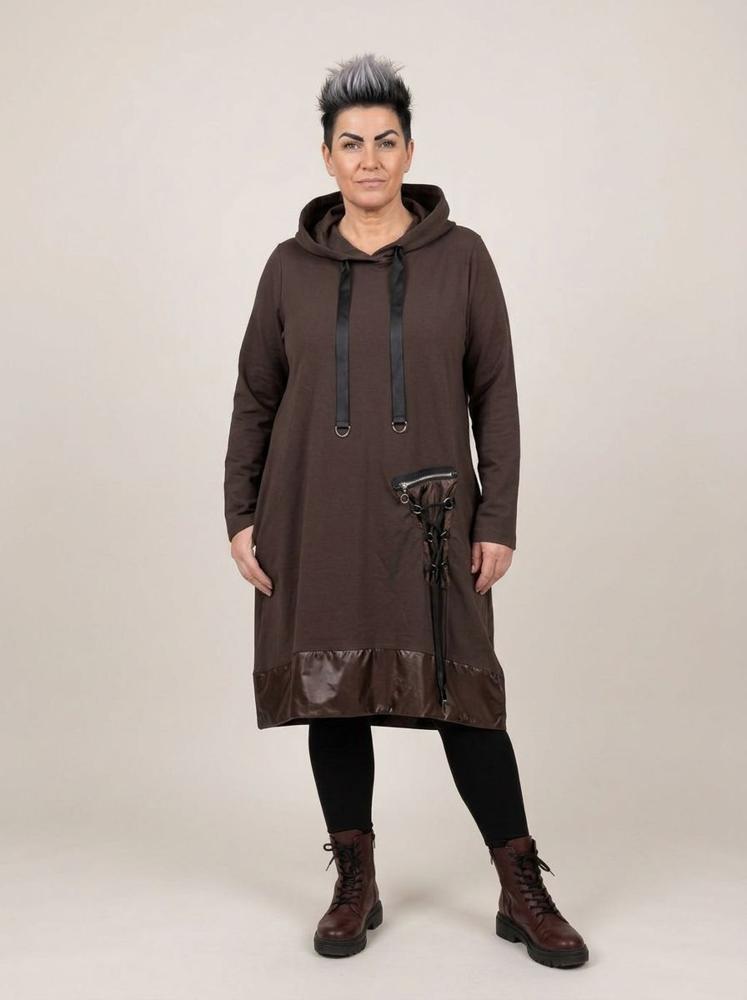 casual hoodie jurk met zak 252320 - Sinne Design