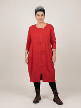 casual katoenen jurk met rits 2426008 - Sinne Design