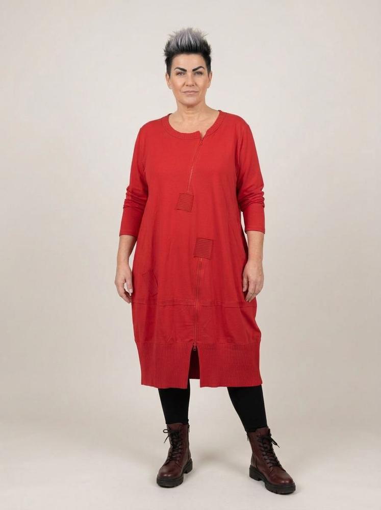 casual katoenen jurk met rits 2426008 - Sinne Design
