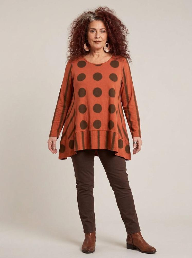 stijlvol gestreept polka dot shirt 8326aw - Moonshine