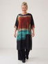 stijlvolle abstracte print jurk hannahaw - Ophilia