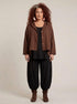 casual katoenen damesvest met capuchon 8319aw - Moonshine