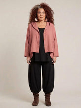 casual katoenen damesvest met capuchon 8319aw - Moonshine