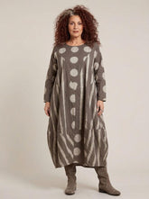 stijlvolle katoenen jurk met print 8333aw - Moonshine