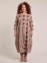 stijlvolle katoenen jurk met print 8333aw - Moonshine