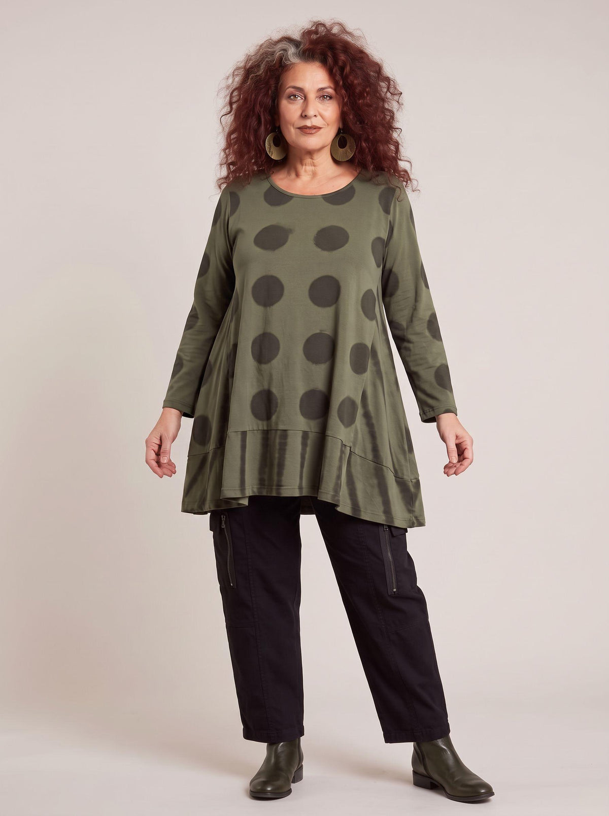 stijlvol gestreept polka dot shirt 8326aw - Moonshine