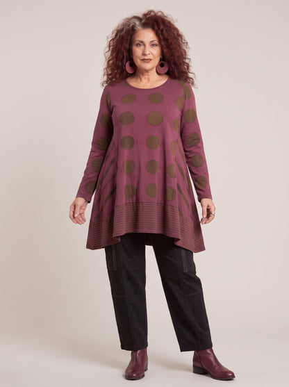 stijlvol gestreept polka dot shirt 8326aw - Moonshine