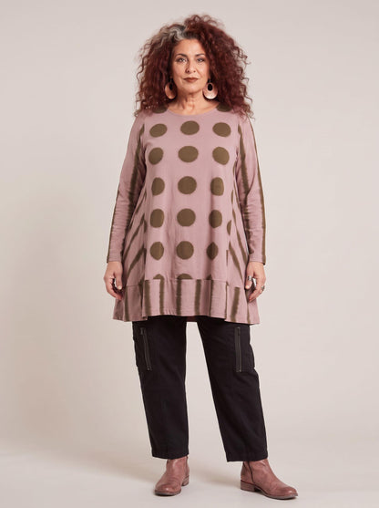 stijlvol gestreept polka dot shirt 8326aw - Moonshine