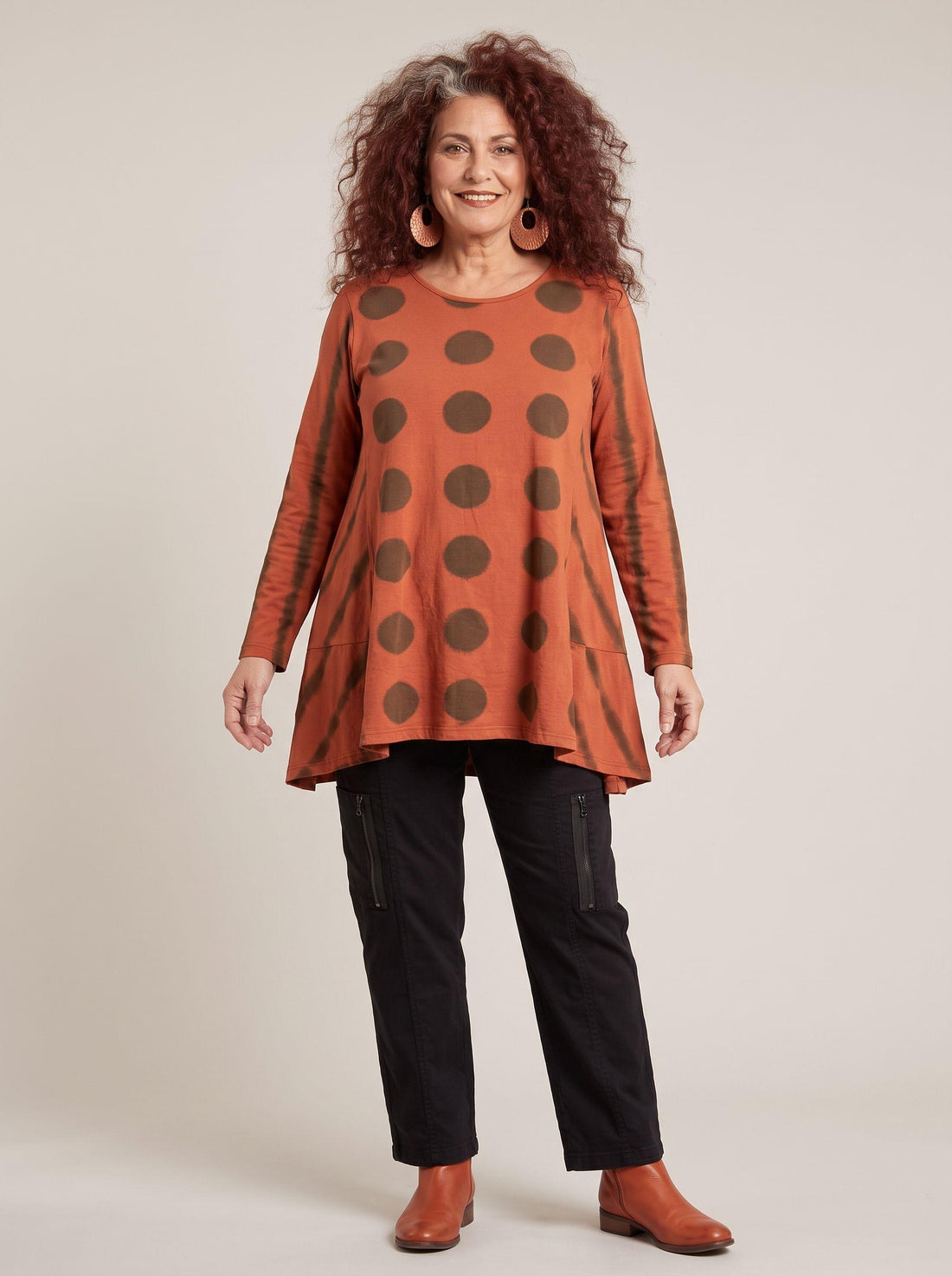 stijlvol gestreept polka dot shirt 8326aw - Moonshine