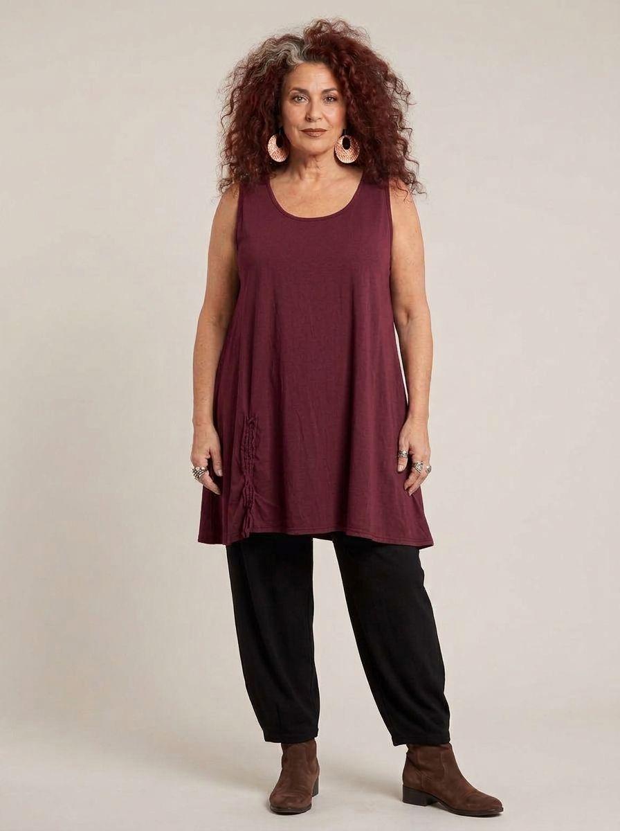 luchtige katoenen dames top 8308aw - Moonshine