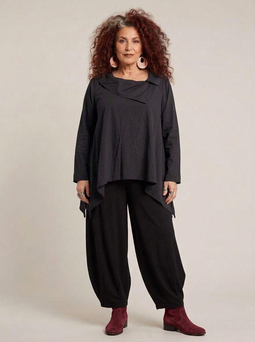 casual katoenen blouse dames 8335aw - Moonshine