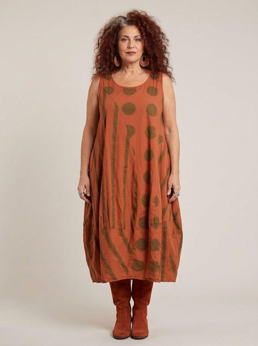 bohemian katoenen jurk 8317aw - Moonshine