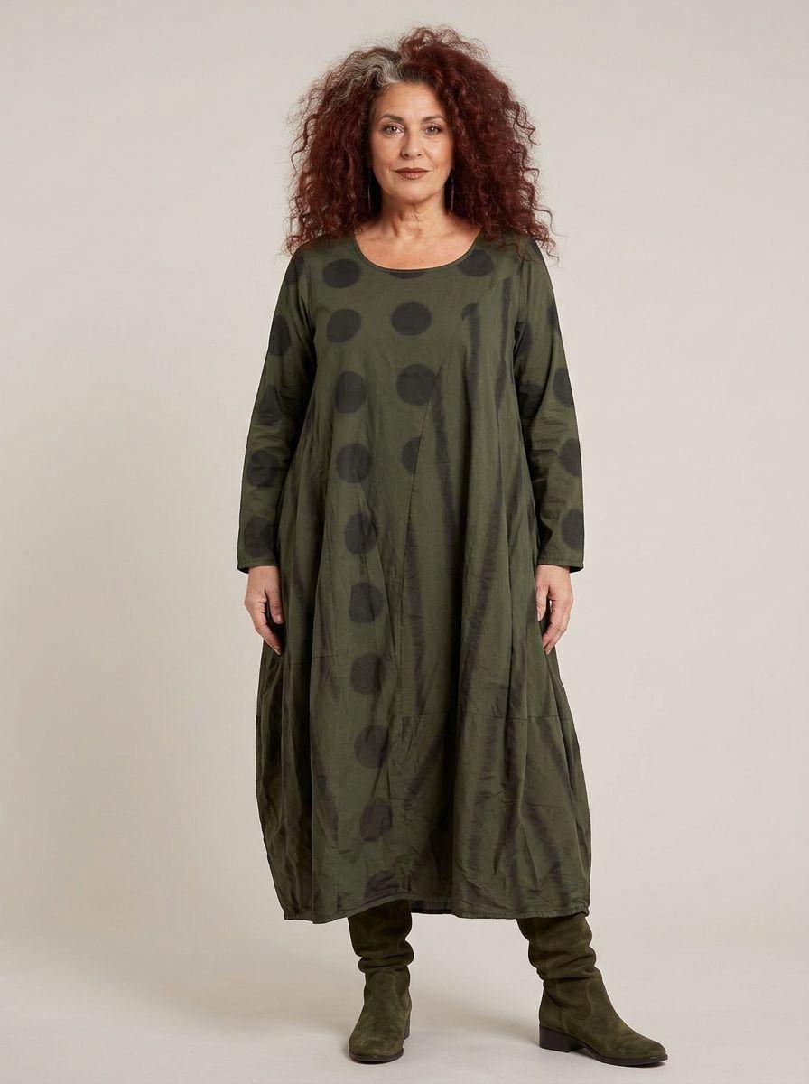 stijlvolle katoenen jurk met print 8333aw - Moonshine