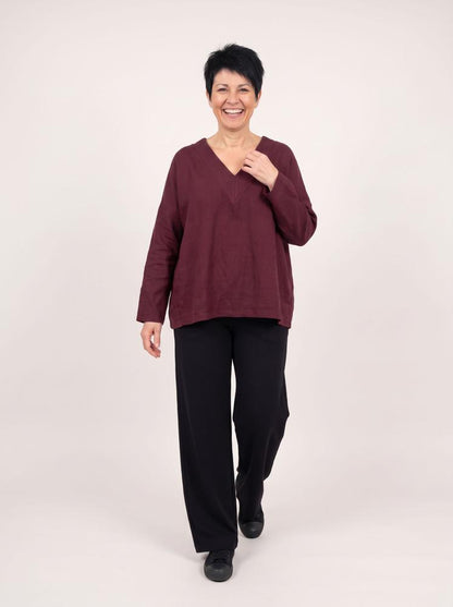 comfortabele v-hals dames top 126129 - wendy trendy