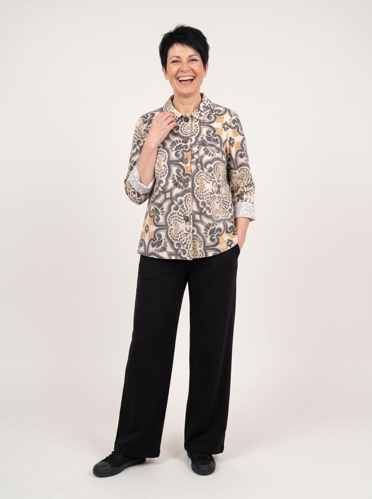 elegante katoenen print blouse 126136 - wendy trendy