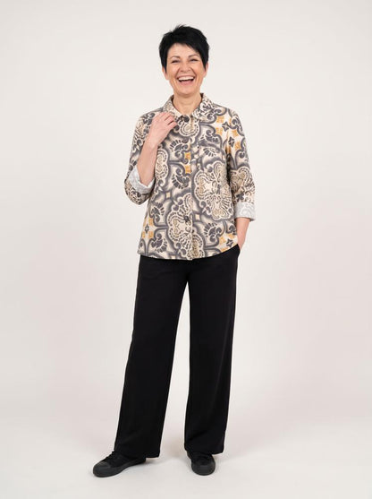 elegante katoenen print blouse 126136 - wendy trendy