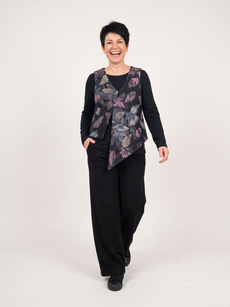 asymmetrische bladprint top 250729 - wendy trendy