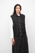 lange mouwloze denim gilet met contraststiksels 777013 - Ozai N Kü