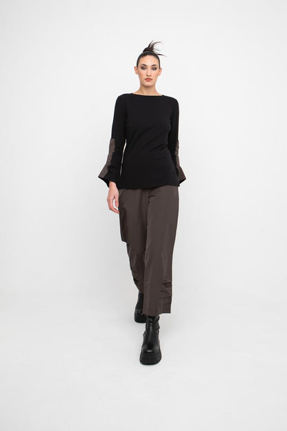 veelzijdige broek met hoge taille en wijde pijpen 777034 - Ozai N Kü