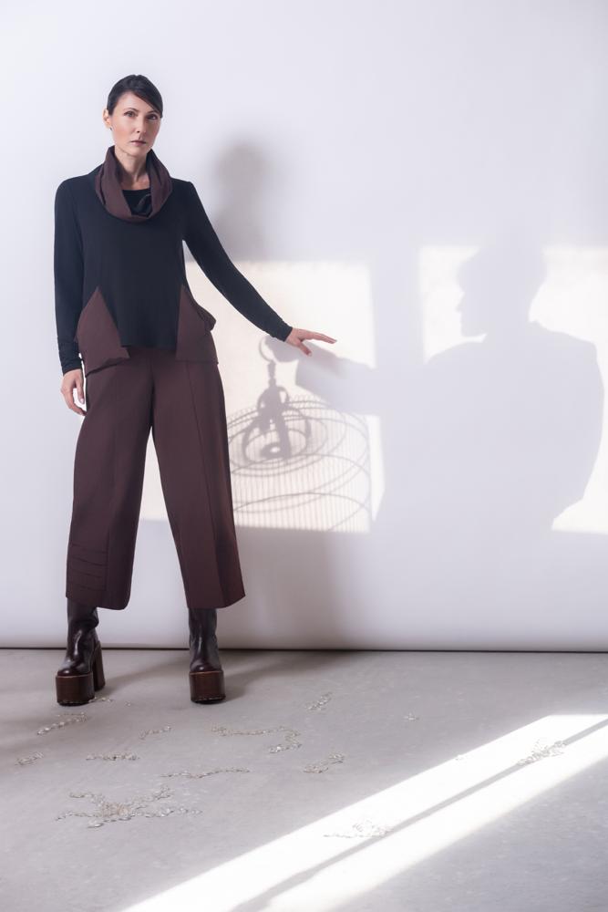 veelzijdige broek met hoge taille en wijde pijpen 777034 - Ozai N Kü