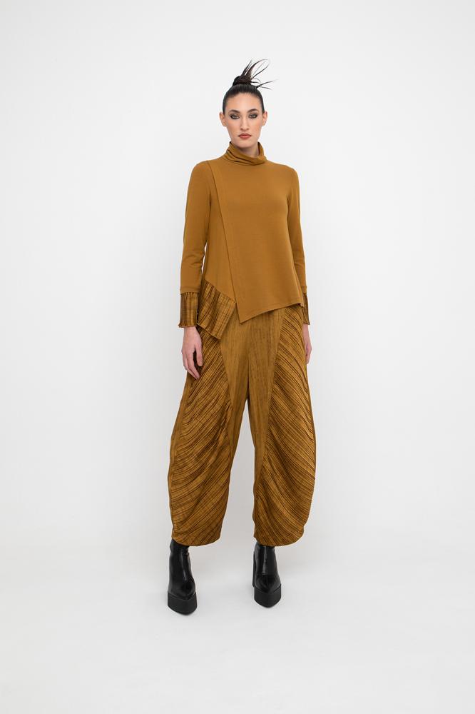 wijde plissé broek met hoge taille 777038 - Ozai N Kü