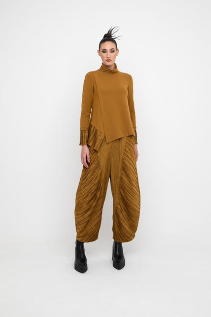 wijde plissé broek met hoge taille 777038 - Ozai N Kü