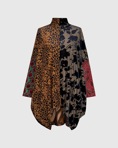 unieke patchwork blouse design at800aw - Alembika