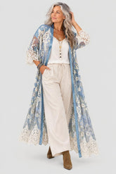 luxe kant kimono vest 2625aw - Rose