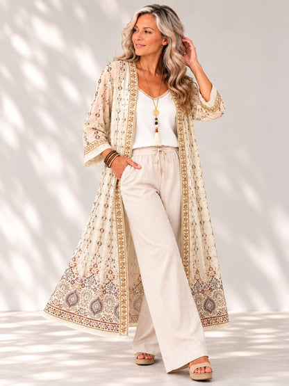luxe geborduurd vest 8635aw - Rose