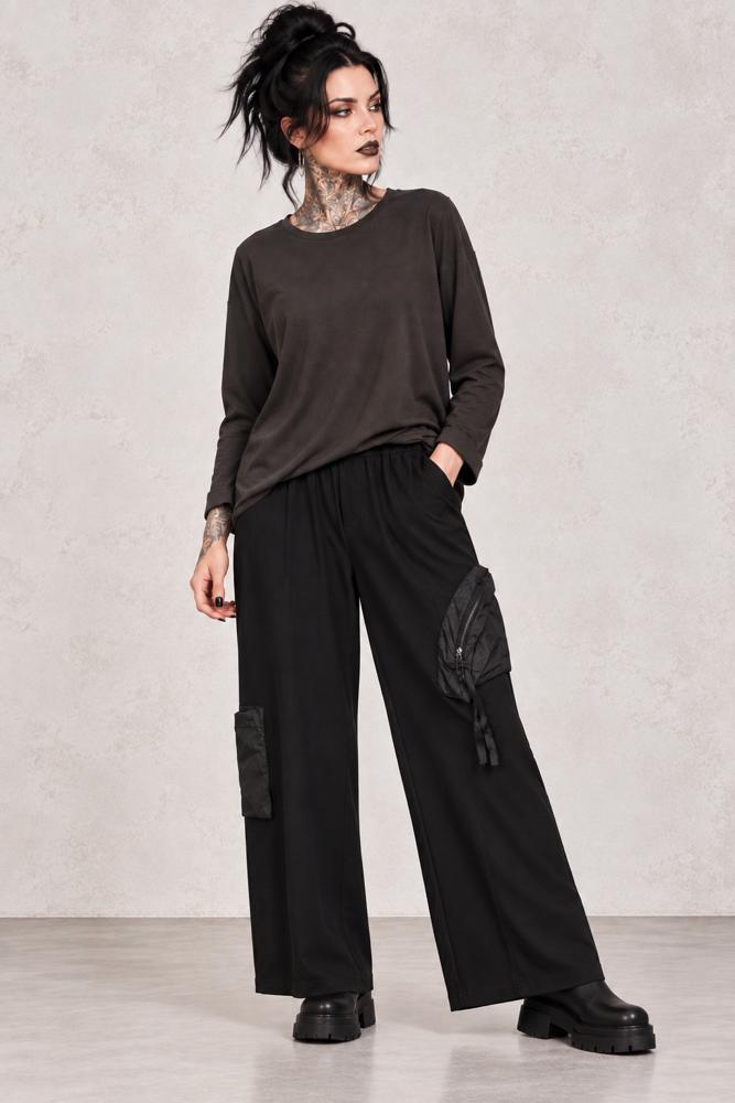 elastische casual broek met zakken 2421008aw - Sinne Design