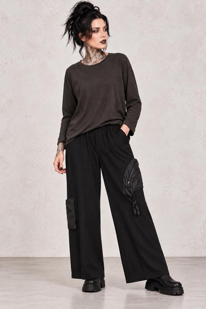 elastische casual broek met zakken 2421008aw - Sinne Design