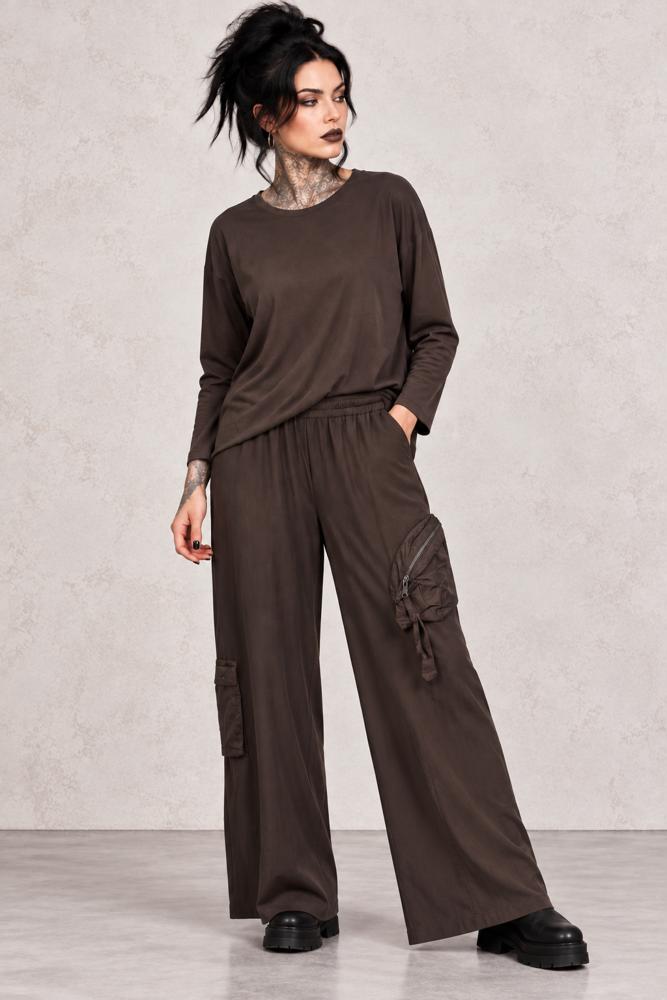 elastische casual broek met zakken 2421008aw - Sinne Design